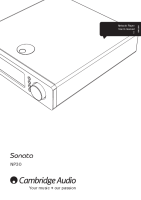 Cambridge Audio Sonata-NP30 - Owners manual